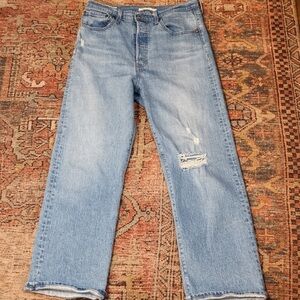 Levi's Ribcage Straight Jeans 31 Light Wash